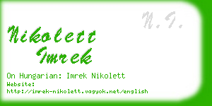 nikolett imrek business card